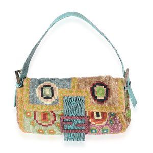 Fendi Vintage Multicolor Beaded & Ayers Baguette